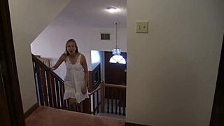 stepmom seduces babysitter into hot threesome pussy licking session