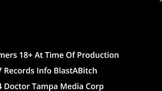 yasmine woods' shaved pussy blasted close-up with hot cum