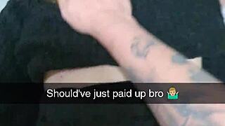 pregnant milf trades snapchat cuckold creampie to settle boyfriend's humiliating debt