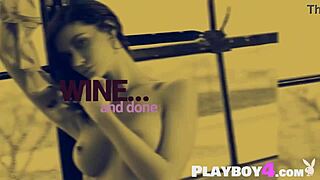 Beautiful milf Morgan Hovanek strips sexy lingerie rips clothes poses big tits perfect body undressing solo