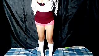 Horny Mexican Schoolgirl Masturbates Outdoor for Favorite Teacher After School Creampie