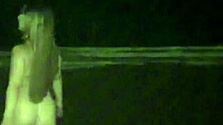 sexy babe teases in tiniest micro panties right on beach