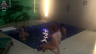 Friends' Blonde Brazilian Threesome Pool Bang