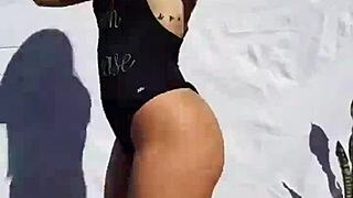 i can't stop staring at this instagram model's perfect round teen ass cheeks