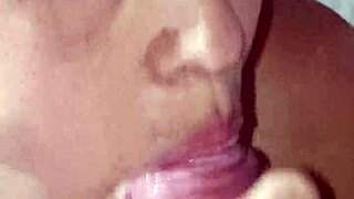 Korean wife, watch me suck this cock up close