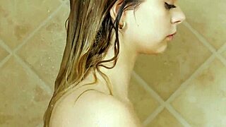 Hot Blonde Teen 18+ Enjoys Steamy Shower Photoshoot