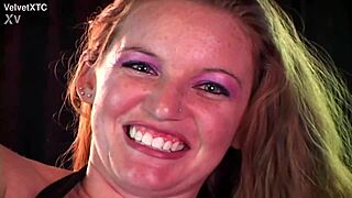glass pink redhead babe shares her casual casting introduction