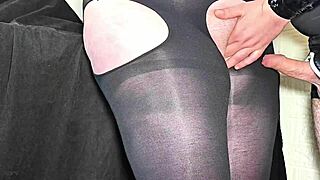 Damn this angled virgin pussy feels tight on my cock cumming on her nylons