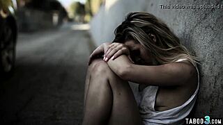 Petite Homeless Teen's Body Trembles as Stranger Roughly Fucks Her Tight Holes