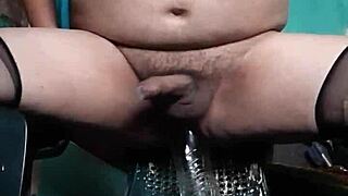 wanna see this teen shemale stroke her cock?