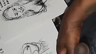 whoa just sketched tits then came all over for that cum finish 💦