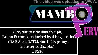 sexy brazilian bruna ferrari nympho destroyed by 4 monster bbc in dap anal cumshot orgy