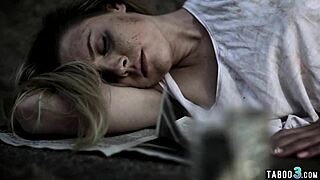 Petite Homeless Teen's Body Trembles as Stranger Roughly Fucks Her Tight Holes