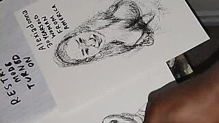 whoa just sketched tits then came all over for that cum finish 💦