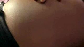Black beauty's belly balloon fetish with big natural tits