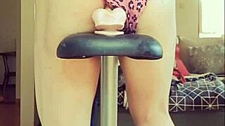 Tranny Babe Veronica Trains With Dildo Toy