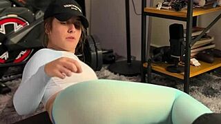 Sheer Leggings Workout Tease