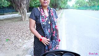 roadside indian bhabhi prostitute bends for client doggystyle pounding with hindi moans