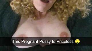 pregnant milf trades snapchat cuckold creampie to settle boyfriend's humiliating debt