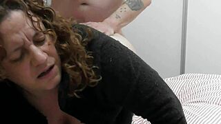 damn this big tits big ass mature spanish milf licks and fists anal before creampie doggystyle 😍🍑💦