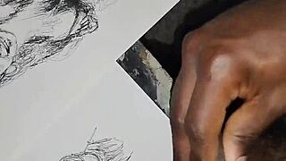 whoa just sketched tits then came all over for that cum finish 💦