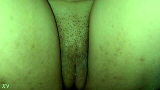 blonde cutie sucks cock on bed edge then squirts milk