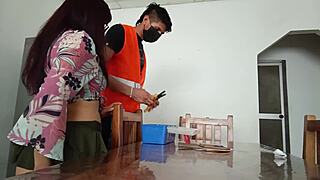 hey housewife, why show your wet vagina on the table while i fix the fridge?