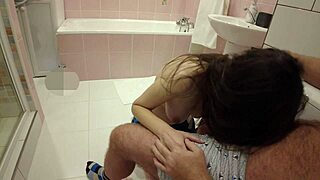 dirty college coed devours old hairy cock deep