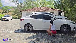 Public car wash quickie max betancur rails athenea rosse rough