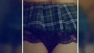 hey make me your slut schoolgirl begging for cock ends up single shot