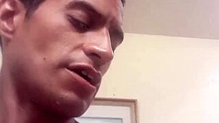 first time swallowing my own thick cum load