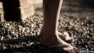 Petite Homeless Teen's Body Trembles as Stranger Roughly Fucks Her Tight Holes