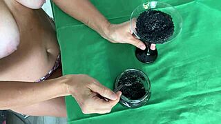 mature stepmom milks my huge balls with her saggy tits then squirts from rough doggystyle creampie