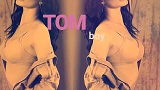 Beautiful milf Morgan Hovanek strips sexy lingerie rips clothes poses big tits perfect body undressing solo