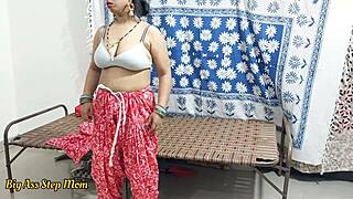 Desi Stepmom Fulfills Wild Sex Fantasy with Young Boyfriend!