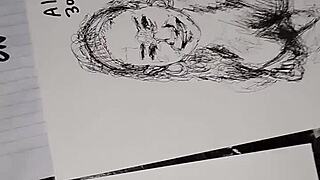 whoa just sketched tits then came all over for that cum finish 💦