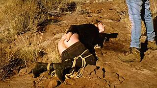 whippin' big-ass blonde's hole then rough anal in dirt n' piss... rebel rhyder bdsm outdoors