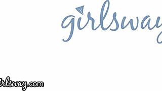 girlsway fight explodes into rough lesbian threesome rimming in purgatory