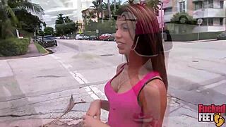 Philly Jhon sucks sexy feet Veronica Rodriguez hot footjobs compilation