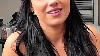 big tits babe sucks cock like queen with sloppy rimjob ball lick n swallows cum pov casting 😘👅