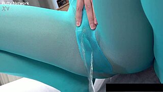 innocent little 18yo elis gets wet pissing on dildo while toying puffy pussy close up