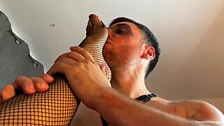Sexy girlfriend in fishnets and heels rides cock hard after toy play, begging for more cum. 