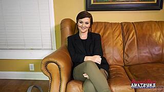 Petite Brunette Kylie Gags on Monster Cock in Sloppy Deepthroat Facial Finish