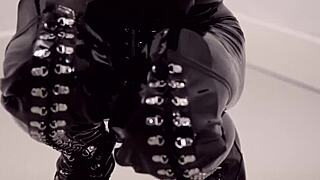 wanna watch this shemale in latex pound her boy's ass hard?