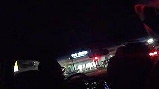 Angie's candid car blowjob turns creampie wild