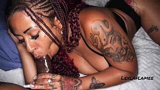 ebony latina bodybuilder with accent gets nasty bareback fucked by huge black cock barefoot pov😩