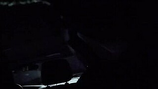 Angie's candid car blowjob turns creampie wild