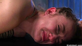 gagged brunette slave gets choked deepthroated and roughly banged 😈🔥