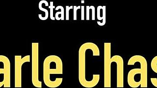 Watch Charlee Chase vibe her trimmed pussy sensually