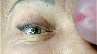 drunk milf begs for extreme close-up eye cumshot in bedroom frenzy